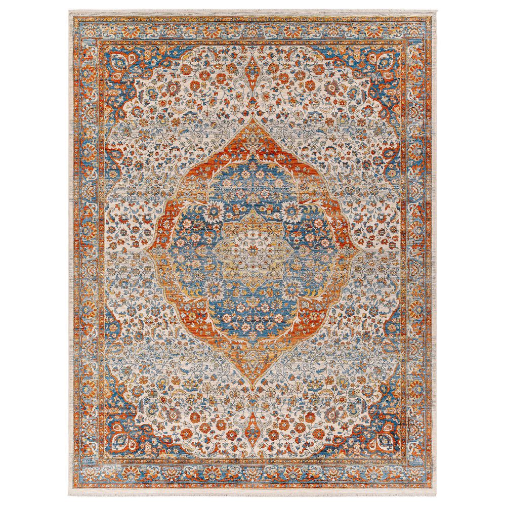 Surya Chicago CHG2306 6'6" x 9'4" Light Beige, Blue, Brick Red, Burnt Orange, Mustard, Taupe Area Rug