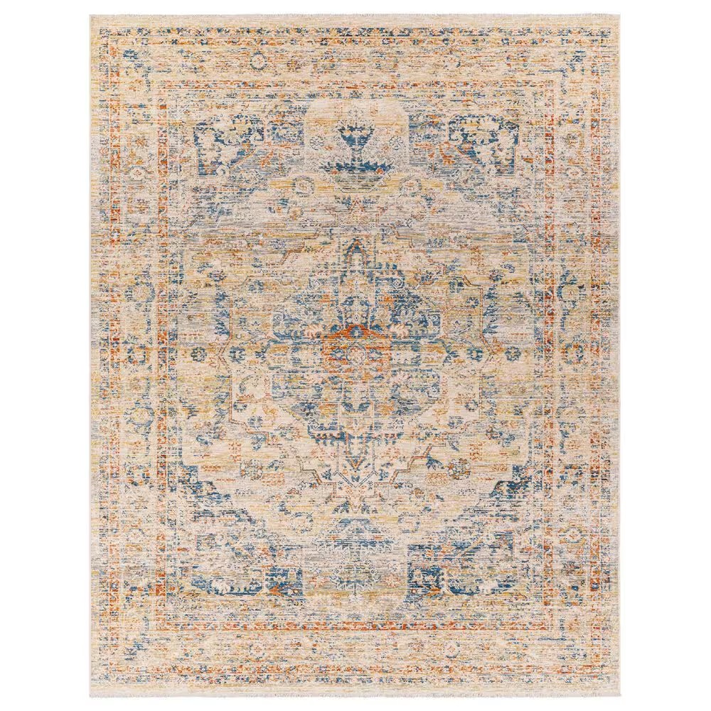Surya Chicago CHG2308 3'11" x 5'10" Light Beige, Slate, Mustard, Blue, Brick Red, Taupe Area Rug