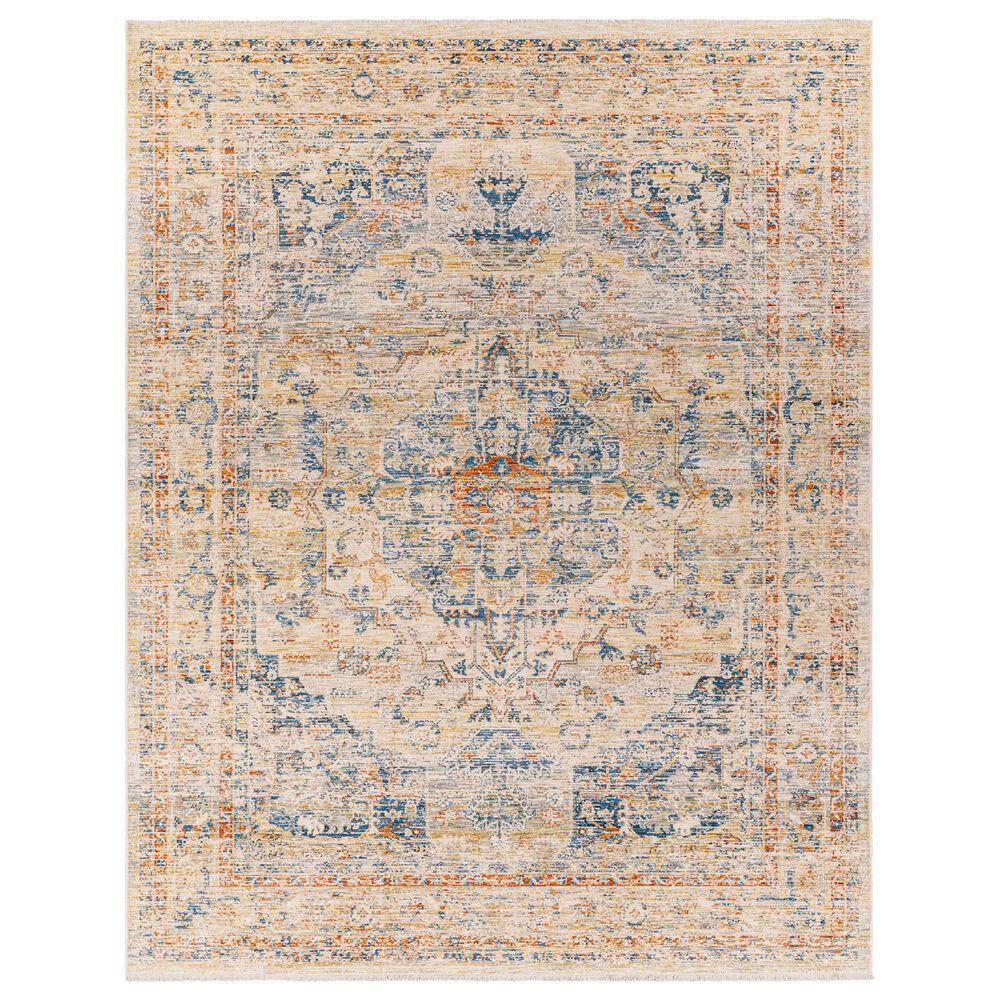 Surya Chicago CHG2308 6'7" Round Light Beige, Slate, Mustard, Blue, Brick Red,Taupe Area Rug