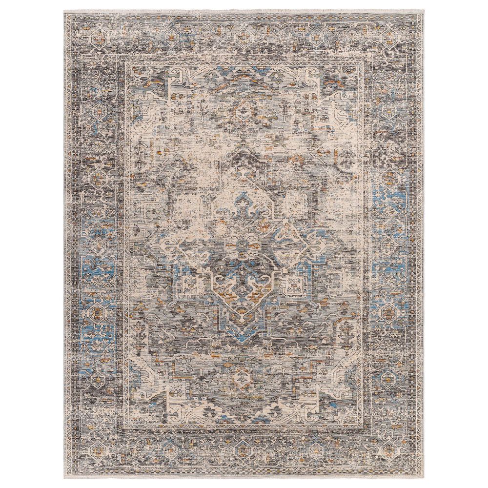 Surya Chicago CHG2312 7'10" Round Light Beige, Charcoal, Slate, Black, Blue,Taupe Area Rug
