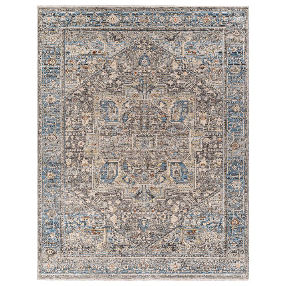 Surya Chicago CHG2313 2'10" x 11'11" Slate, Black, Light Beige, Charcoal and Blue Runner
