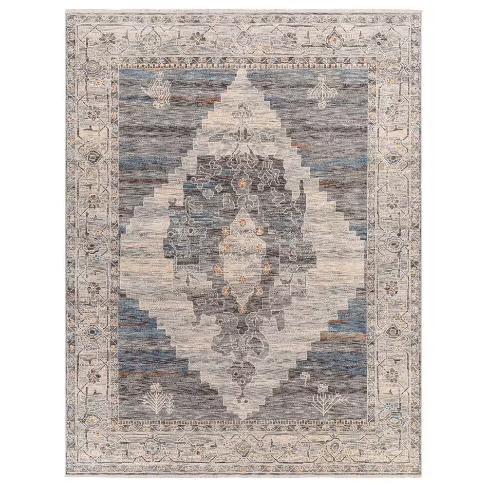 Surya Chicago CHG2314 6'6" x 9'4" Slate, Charcoal, Light Beige, Blue, Black,Taupe Area Rug