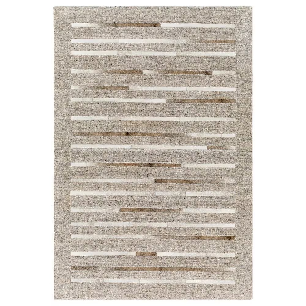 Surya Eloquent 5' x 7'6" Light Gray, Light Beige and Black Area Rug