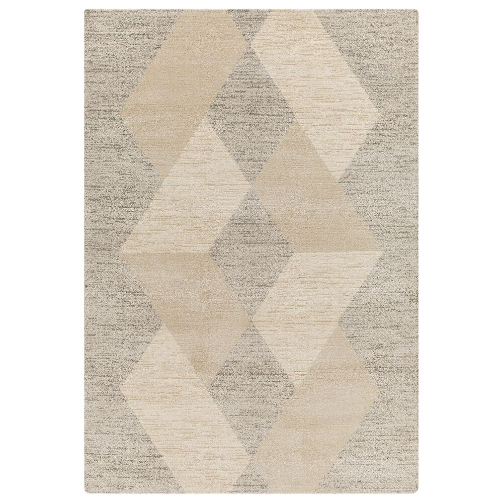 Surya Gavic 6'7" x 9'6" Medium Gray and Light Beige Area Rug
