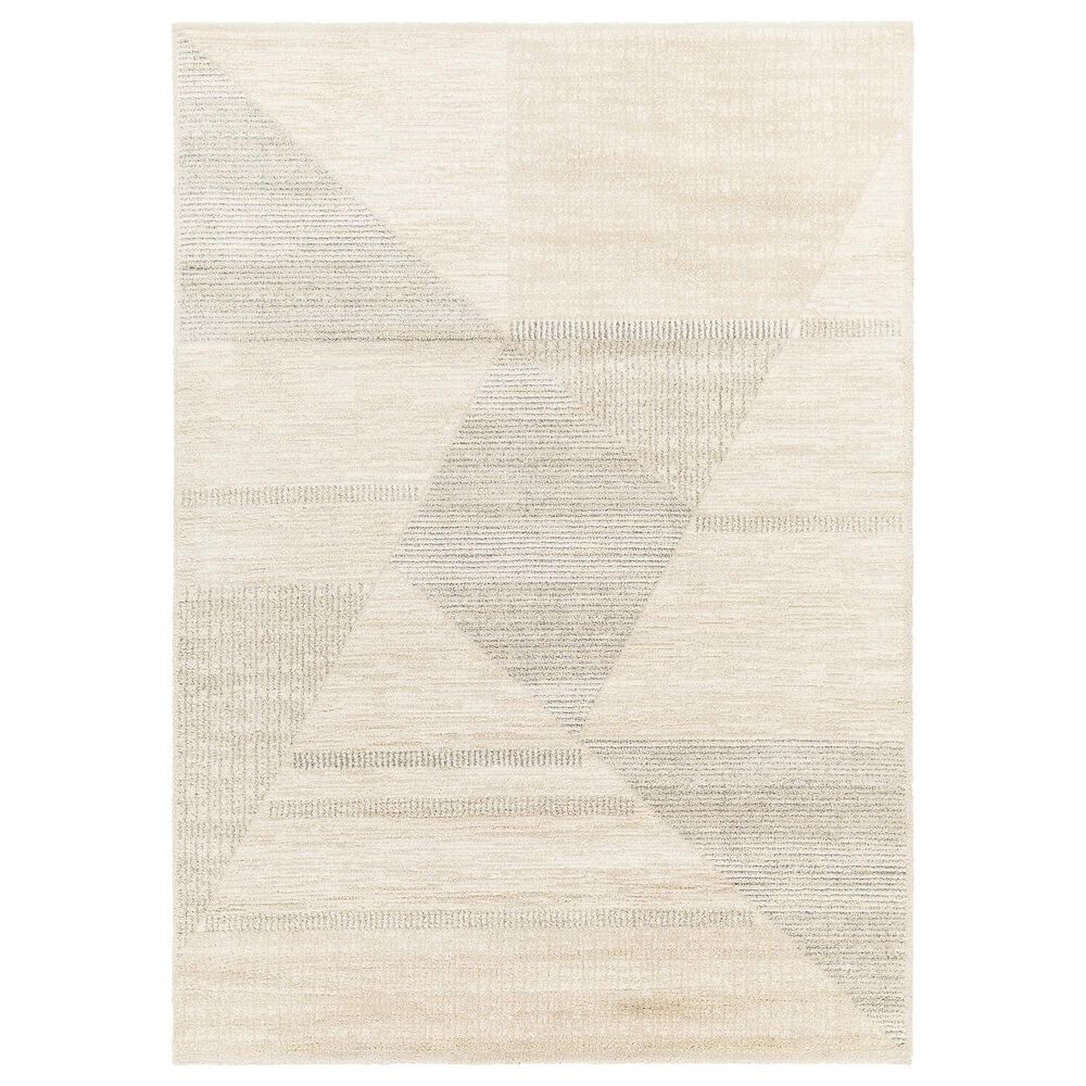 Surya Gavic 6'7" x 9'6" Ivory and Medium Gray Area Rug