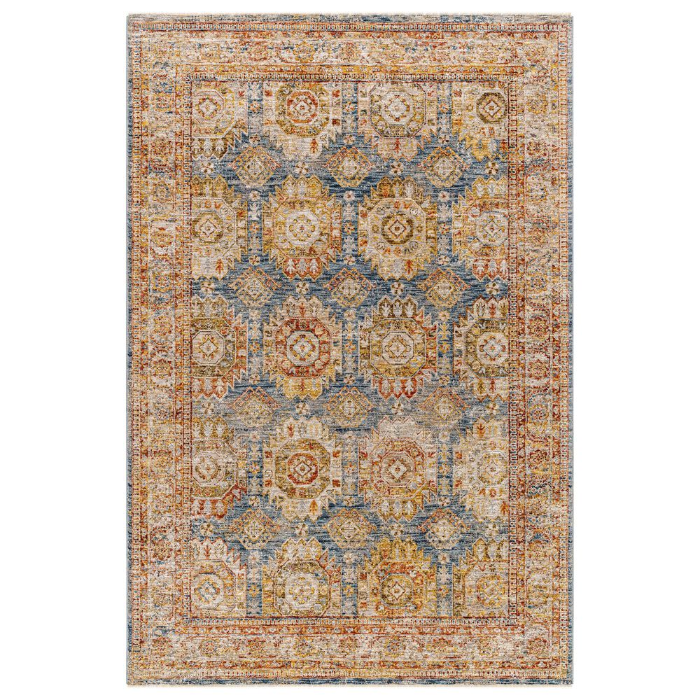Surya Mona Lisa 2'7" x 4' Tan, Dark Blue, Mustard, Brick Red, Olive, Sage and Burgundy Area Rug