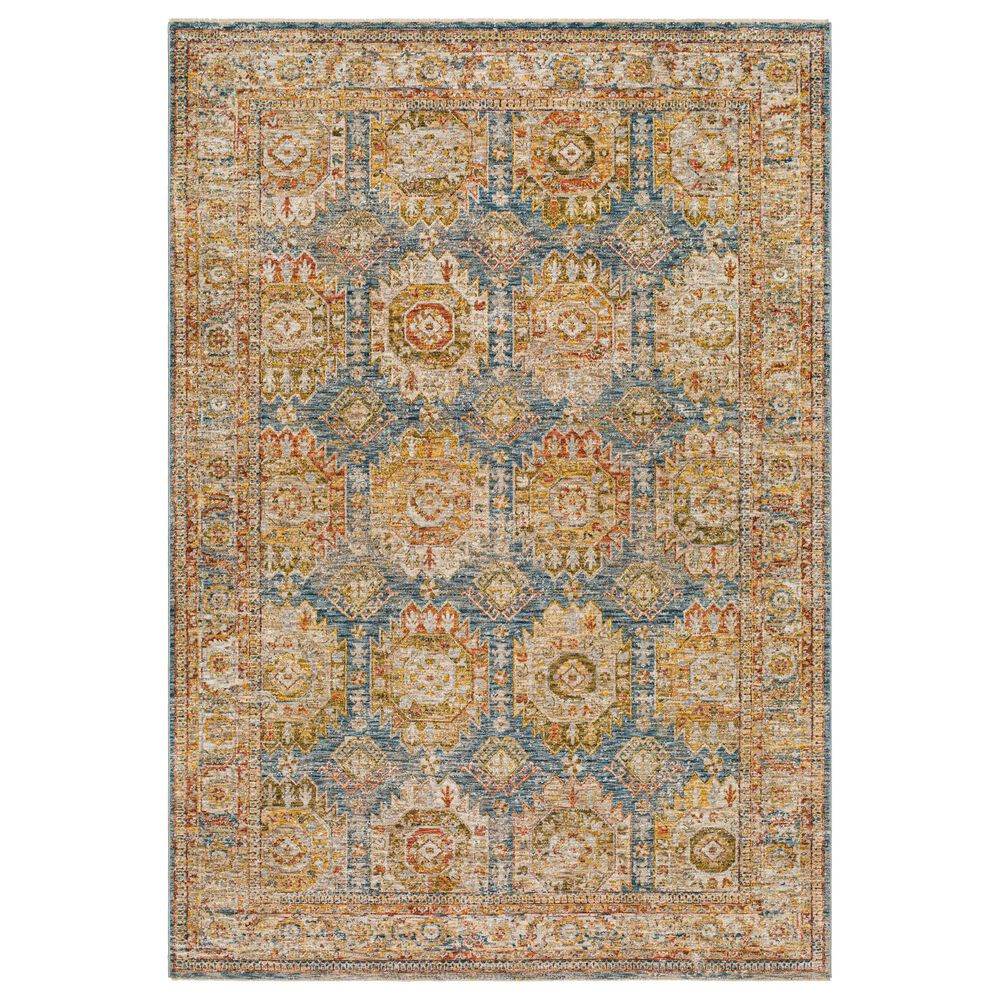 Surya Mona Lisa 7'10" x 10'3" Tan, Dark Blue, Mustard, Brick Red, Olive, Sage and Burgundy Area Rug