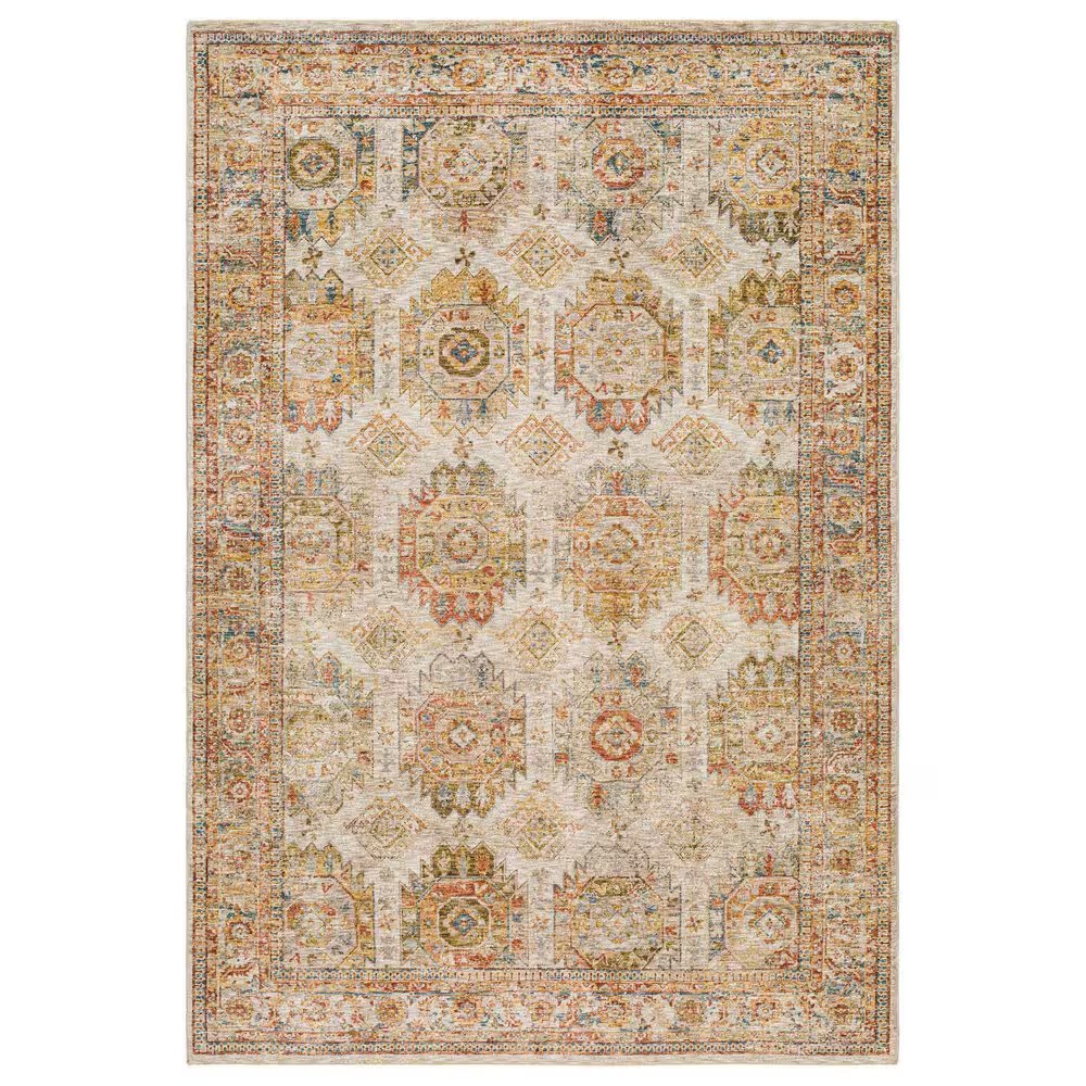 Surya Mona Lisa 10' x 14' Tan, Mustard, Brick Red, Sage, Olive, Dark Blue and Burgundy Area Rug