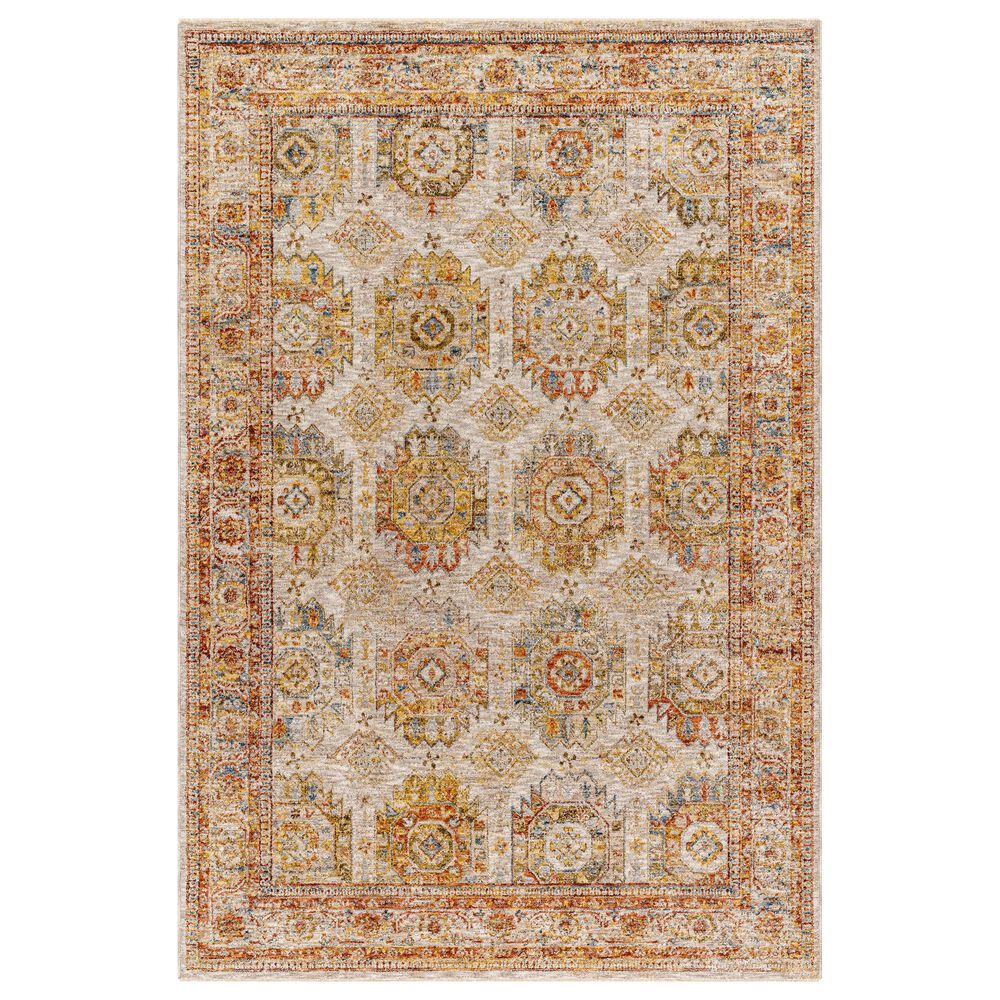 Surya Mona Lisa 2' x 3' Tan, Mustard, Brick Red, Sage, Olive, Dark Blue and Burgundy Area Rug