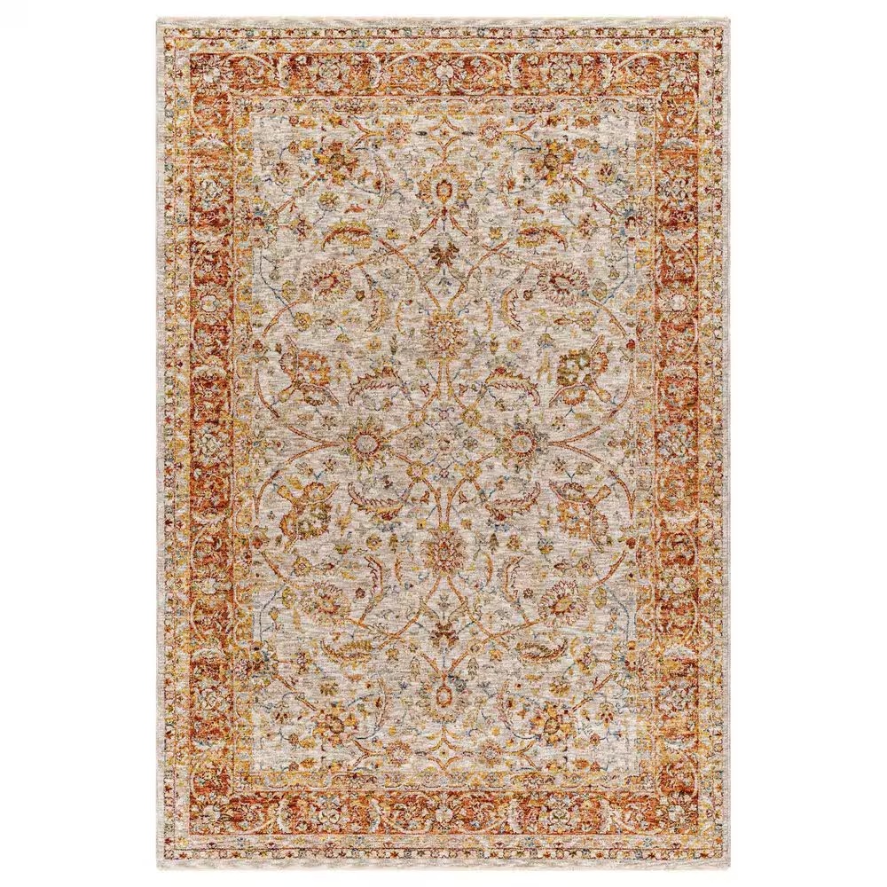 Surya Mona Lisa 2'7" x 10' Tan, Mustard, Brick Red, Burgundy, Olive, Sage and Dark Blue Runner