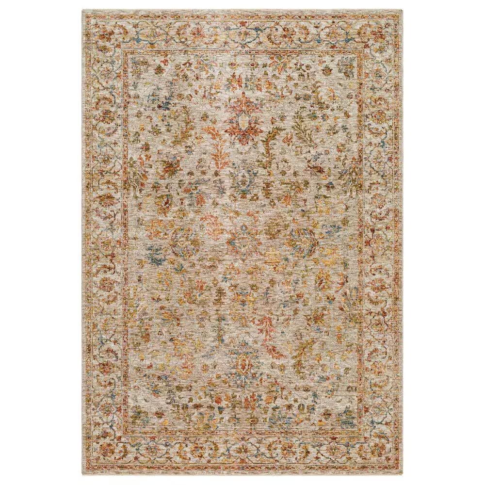 Surya Mona Lisa Oriental 10' x 14' Tan, Mustard, Olive, Sage, Brick Red, Dark Blue and Burgundy Area Rug