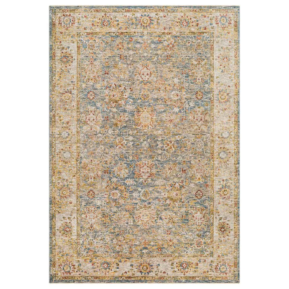 Surya Mona Lisa 9' x 12'2" Tan, Light Sage, Dark Blue, Mustard, Olive, Sage, Brick Red and Burgundy Area Rug
