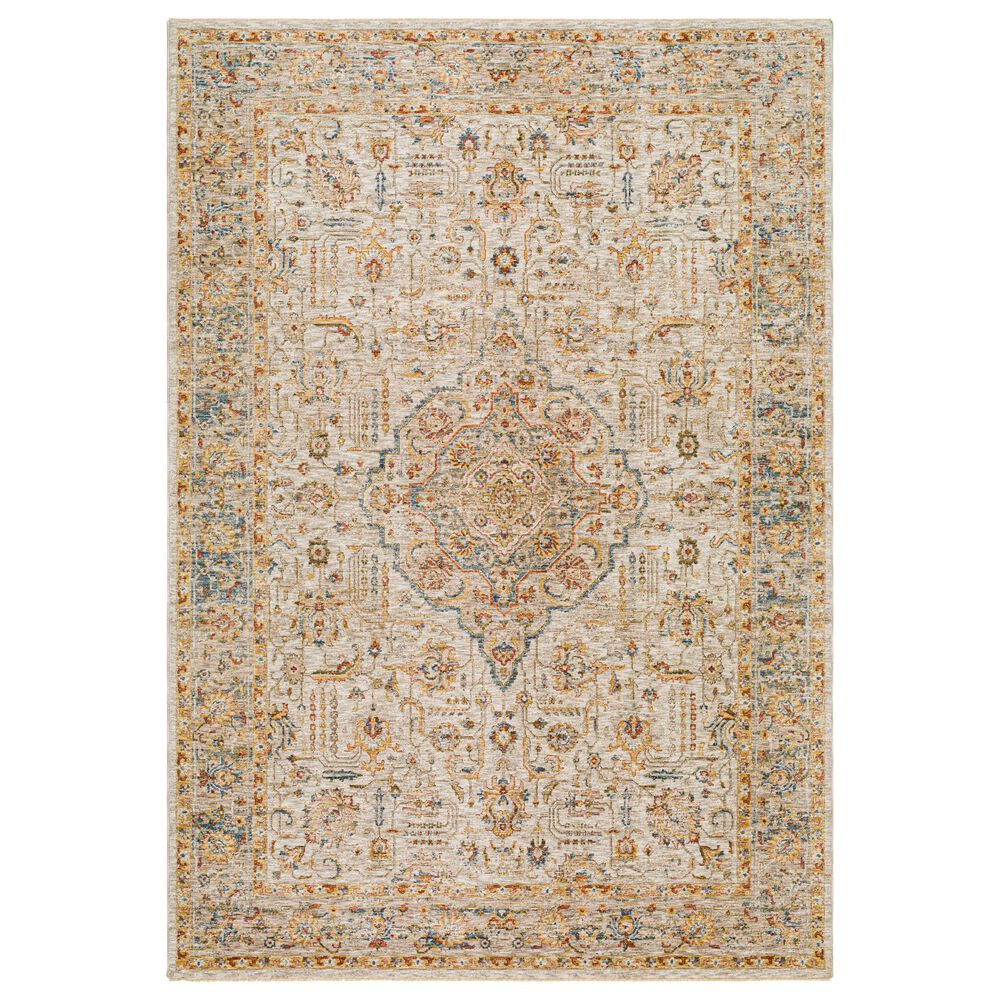 Surya Mona Lisa 9' x 12'2" Light Sage, Tan, Mustard, Olive, Brick Red, Dark Blue and Burgundy Area Rug