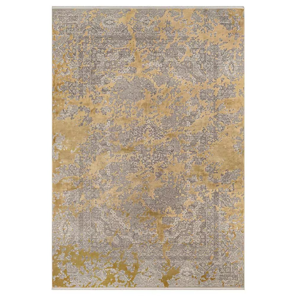 Surya Solar 7'6" x 11'2" Gray, Tan, Medium Brown and Medium Gray Area Rug