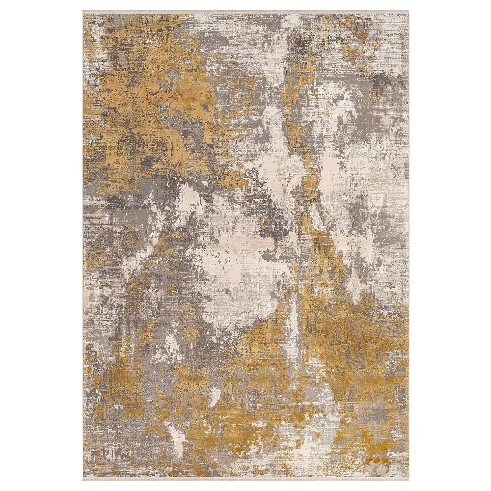 Surya Solar 3' x 5' Medium Brown, Gray, Tan, Camel and Light Beige Area Rug