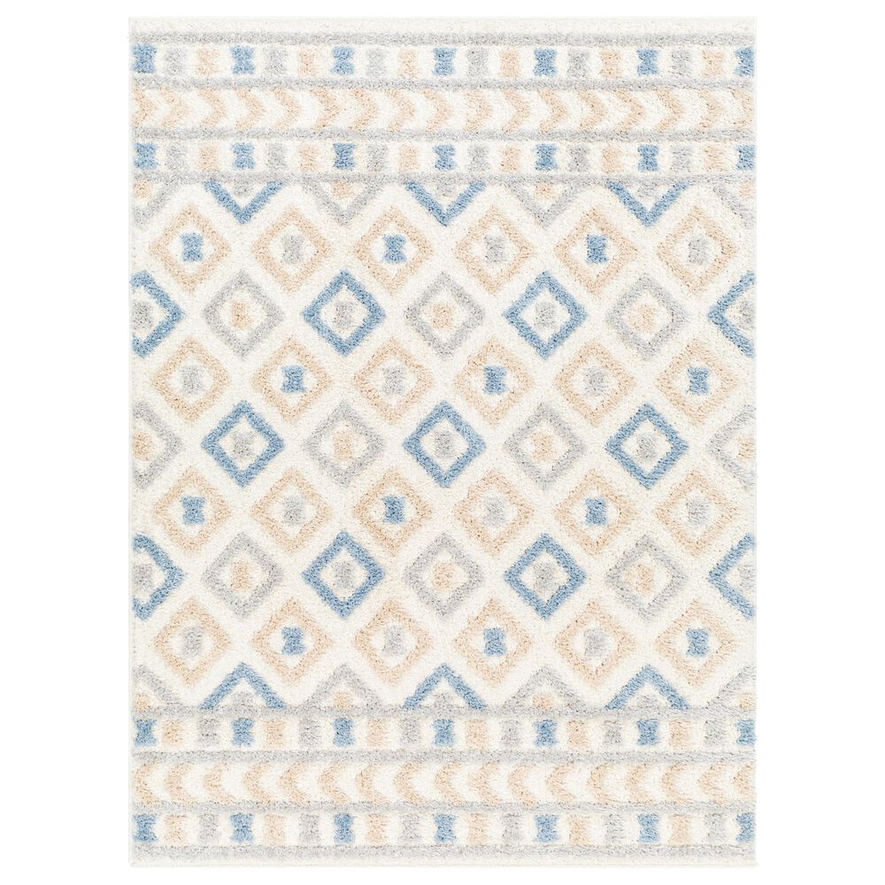 Surya Rodos RDO2337 7'10" x 10' Beige, Ivory, Denim, Area Rug