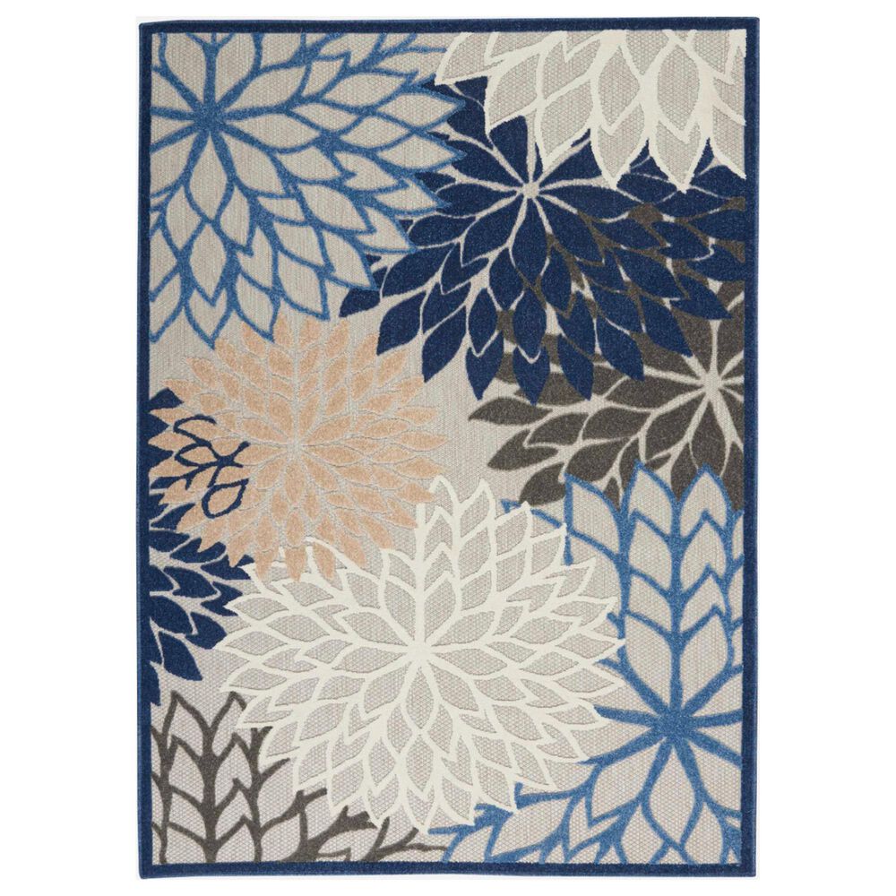 Nourison Aloha ALH05 6' x 9' Blue and Multicolor Indoor/Outdoor Area Rug