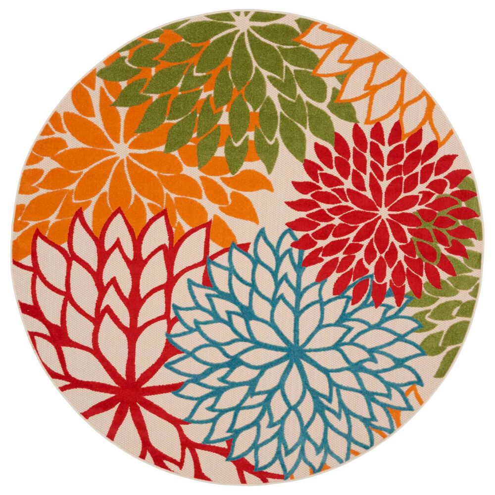 Nourison Aloha 7'10" Round Green Indoor/Outdoor Area Rug