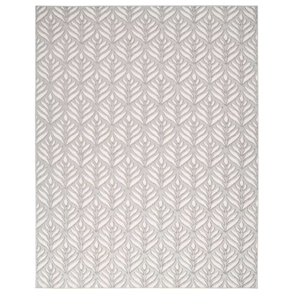 Nourison Aloha 5'3" x 7'5" Grey Indoor/Outdoor Area Rug