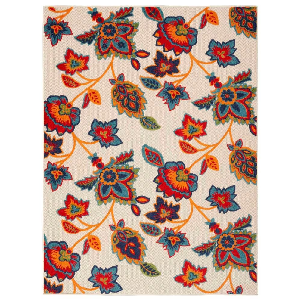 Nourison Aloha ALH31 7'10" x 10'6" Multicolor Indoor/Outdoor Area Rug