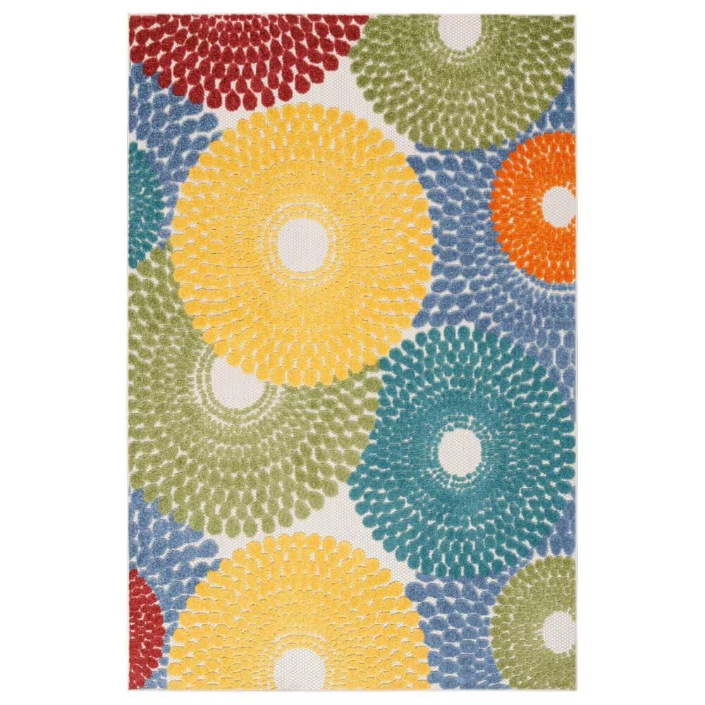 Nourison Aloha Geometric 9' x 12' Multicolor Indoor/Outdoor Area Rug