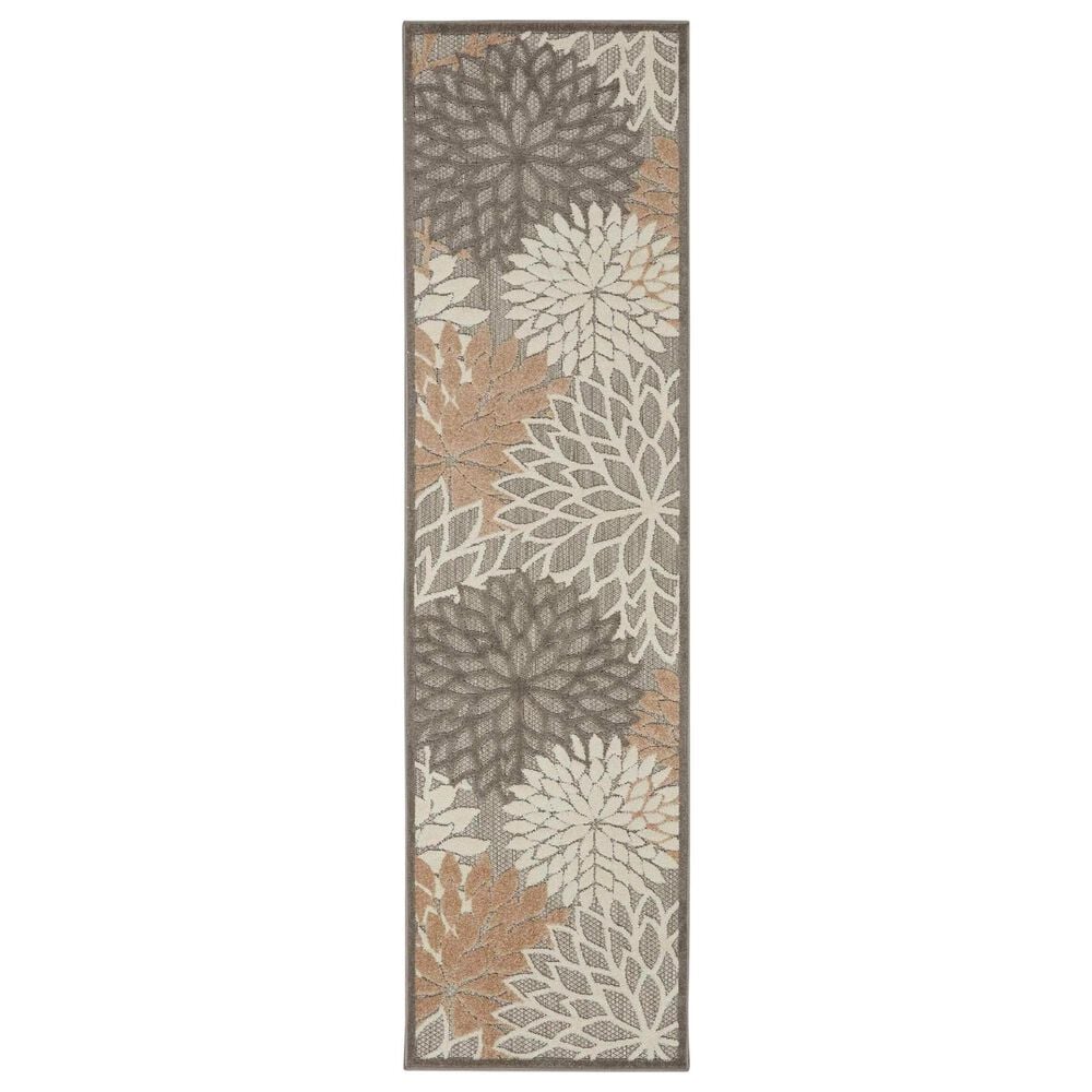 Nourison Aloha Floral 2'3" x 8' Natural Indoor/Outdoor Runner