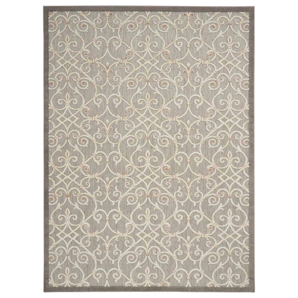Nourison Aloha Damask 9'6" x 13' Natural Indoor/Outdoor Area Rug