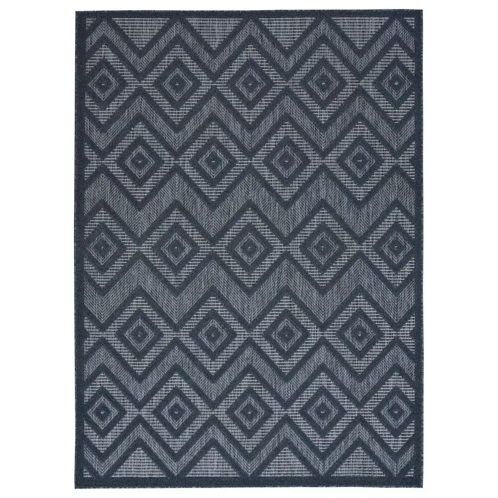 Nourison Versatile 8' x 10' Navy Blue Indoor/Outdoor Area Rug