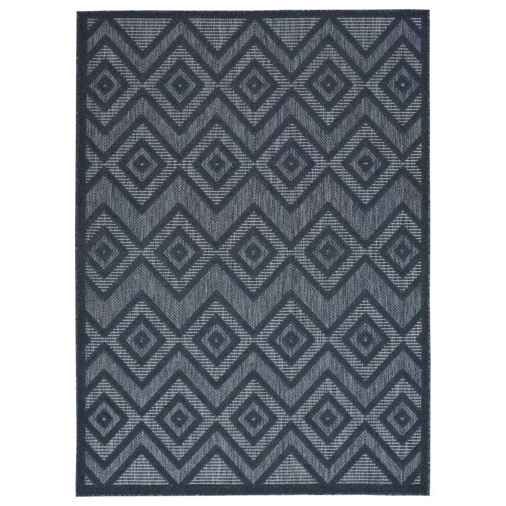 Nourison Versatile 7' x 10' Navy Blue Indoor/Outdoor Area Rug