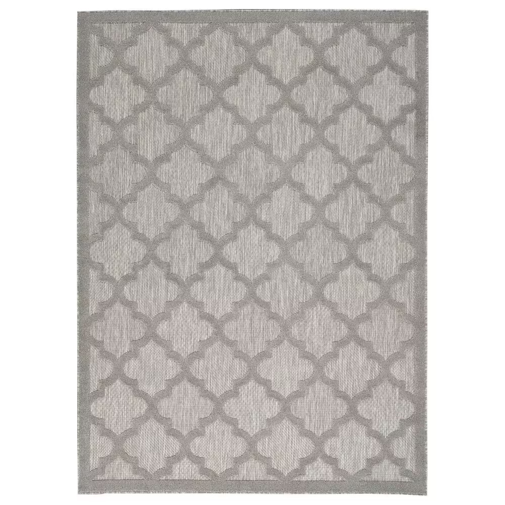 Nourison Easy Care 2' x 4' Silver Grey Indoor/Outdoor Area Rug