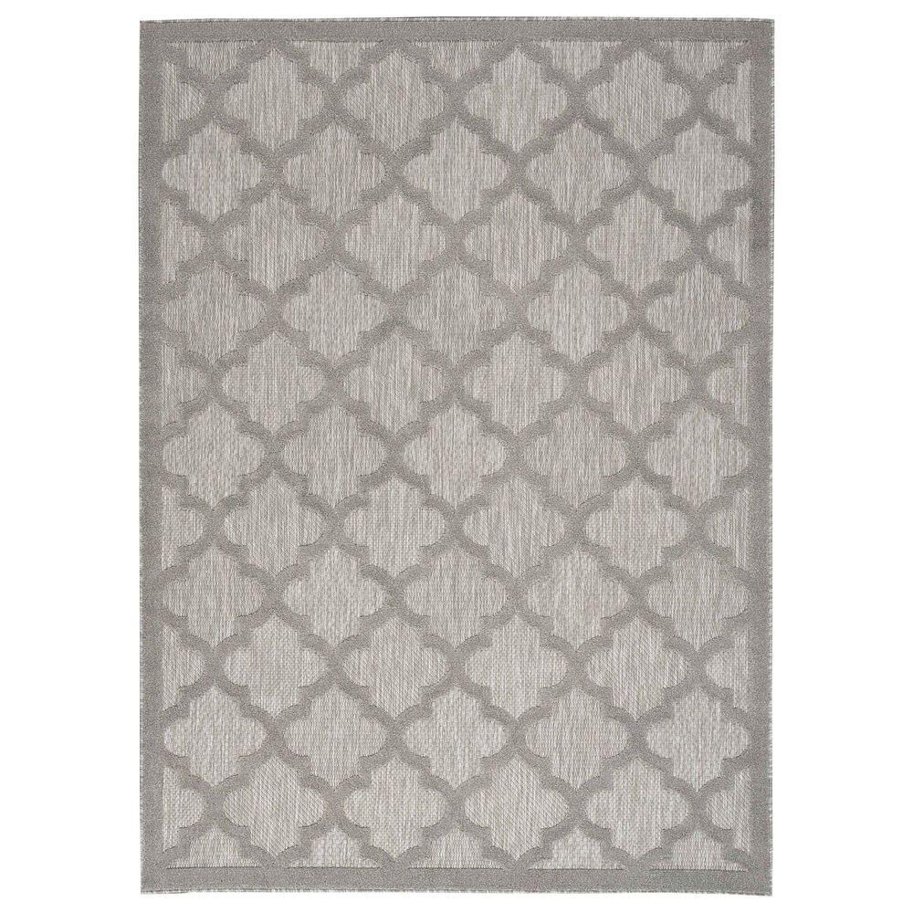 Nourison Easy Care 5' x 7' Silver Grey Indoor/Outdoor Area Rug