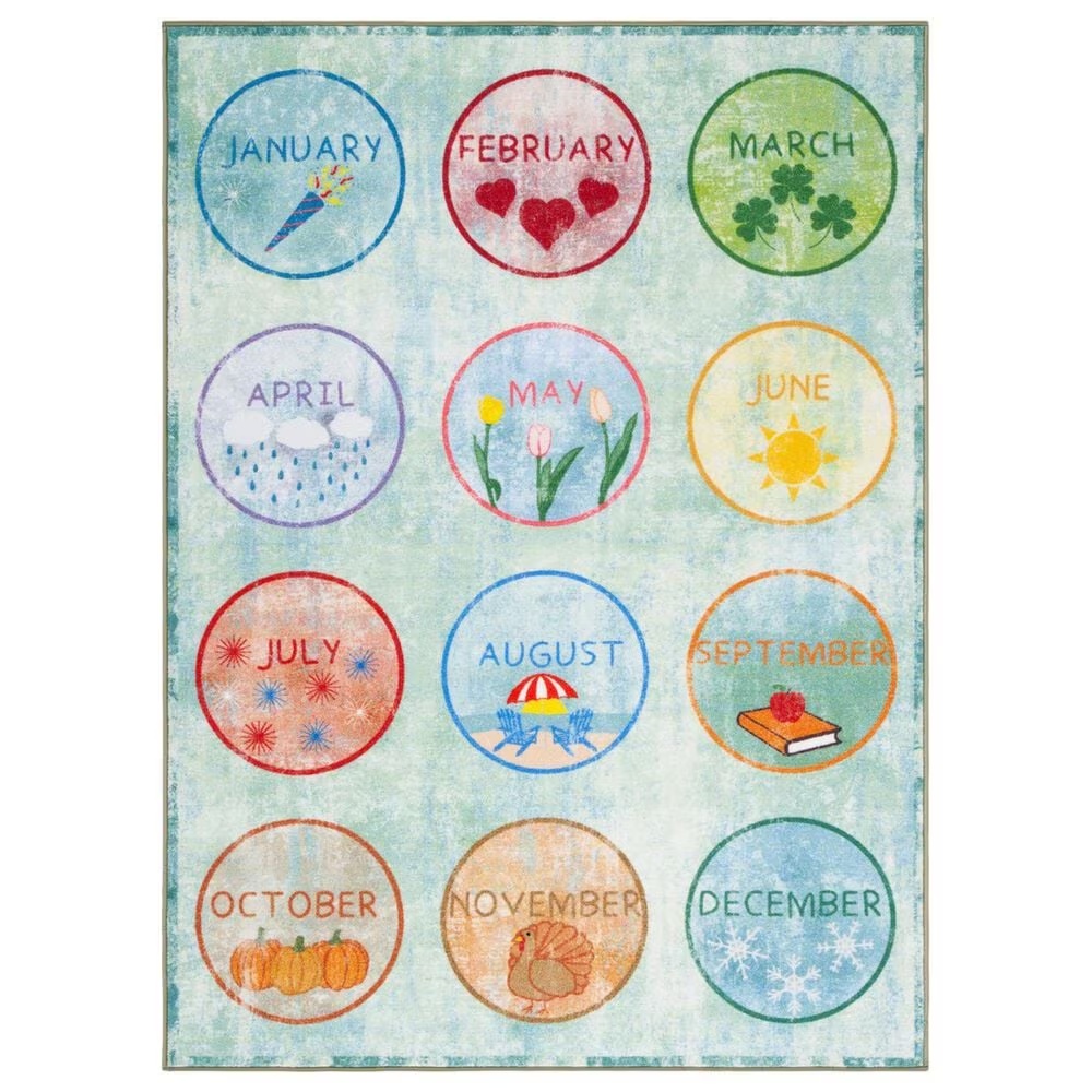 Safavieh Kids Playhouse 3'3" x 5'3" Green and Blue Rug