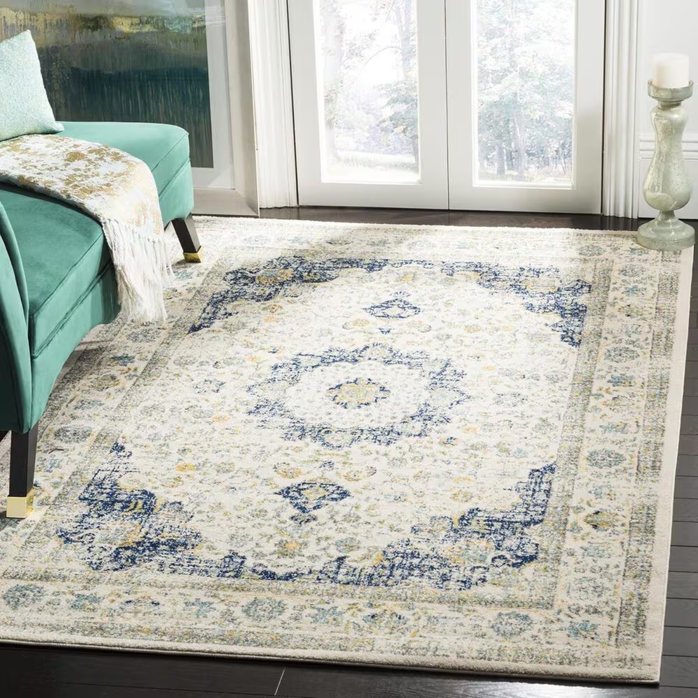 Safavieh Evoke EVK220C-3 3' x 5' Ivory/Blue Area Rug