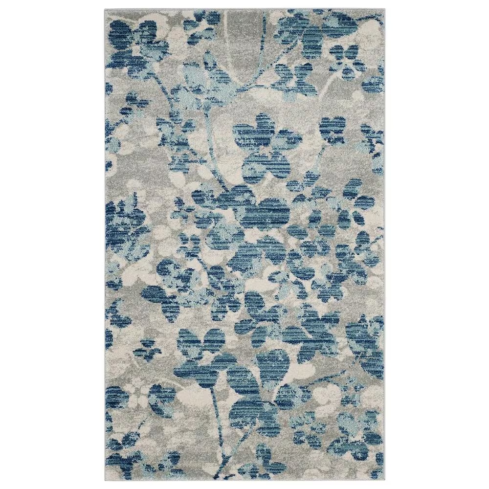 Safavieh Evoke EVK236J-3 3' x 5' Grey/Light Blue Area Rug