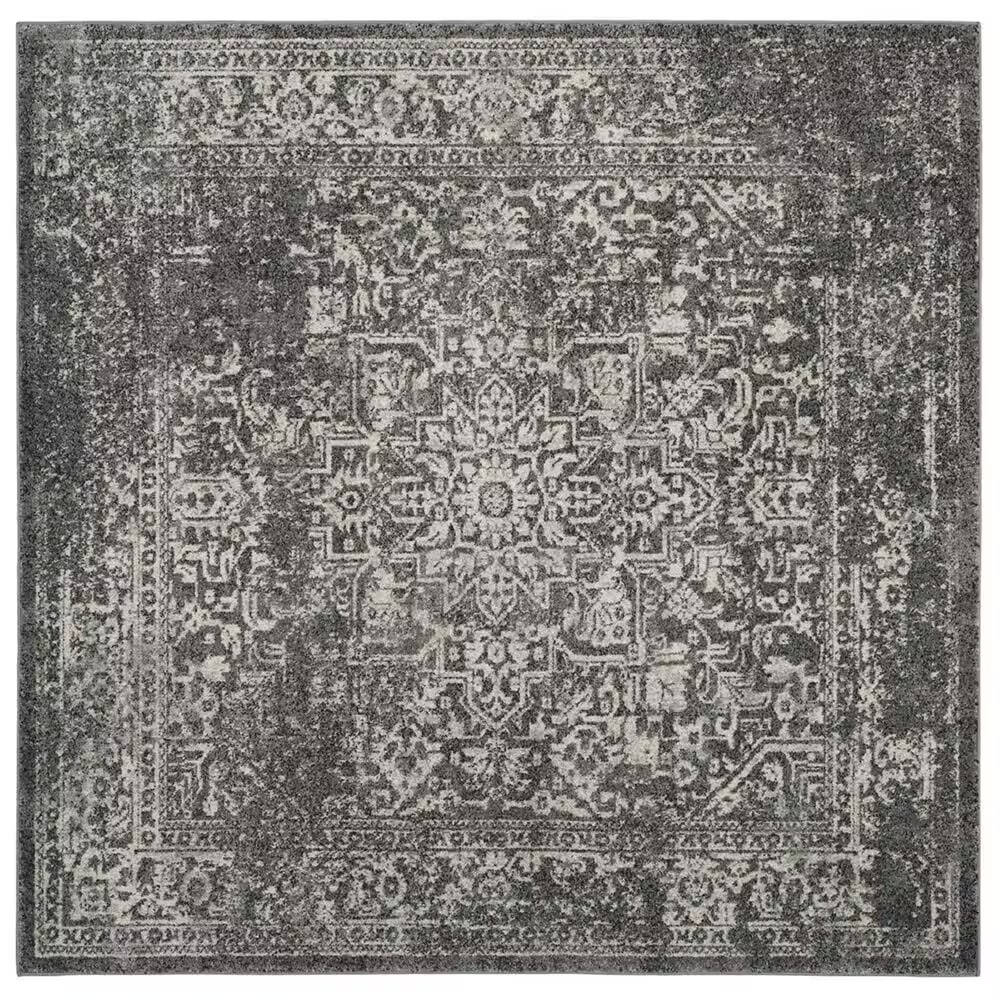 Safavieh Evoke EVK256D-5SQ 5'1" Square Grey/Ivory Area Rug