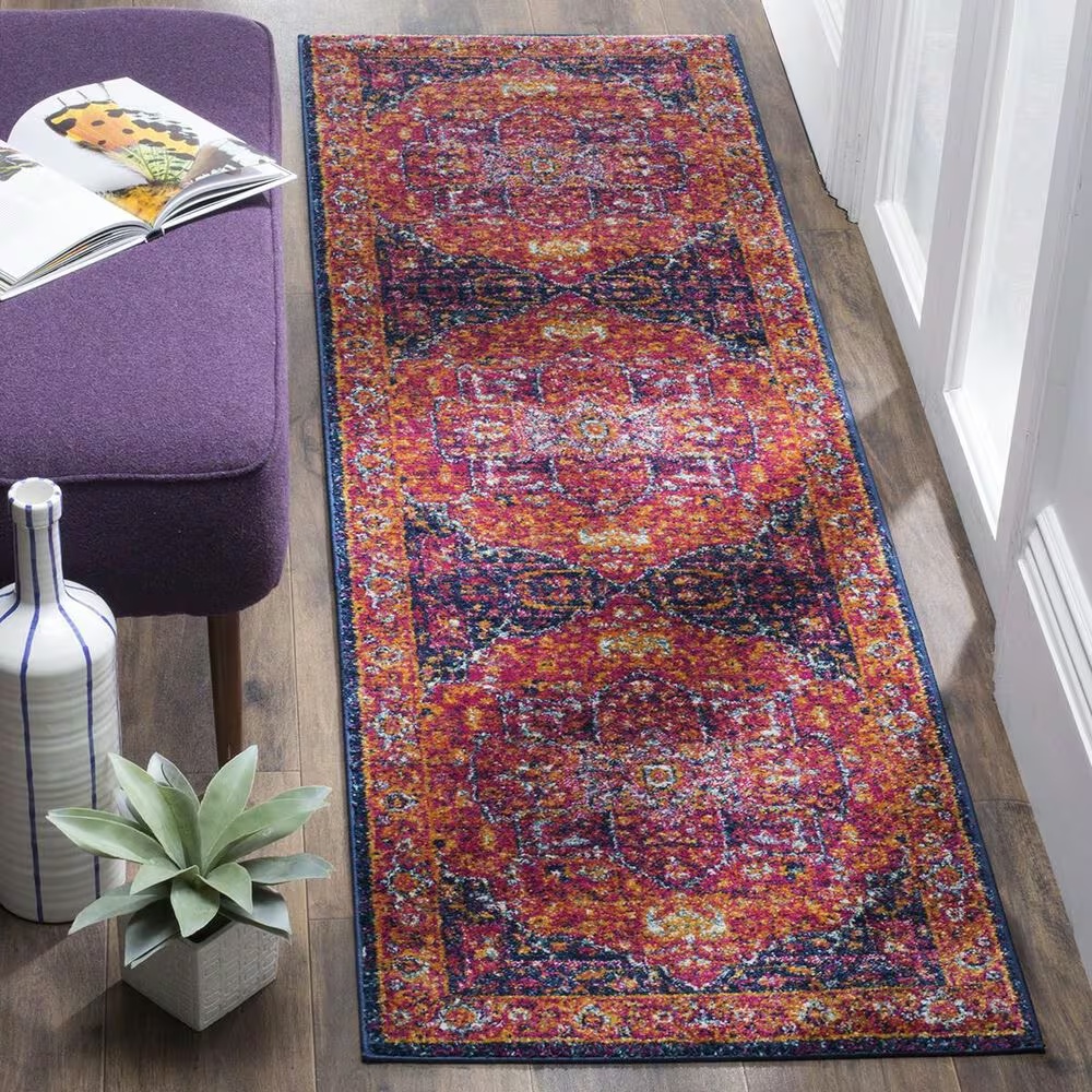 Safavieh Evoke EVK275S-27 2'2" x 7' Fuchsia/Orange Runner