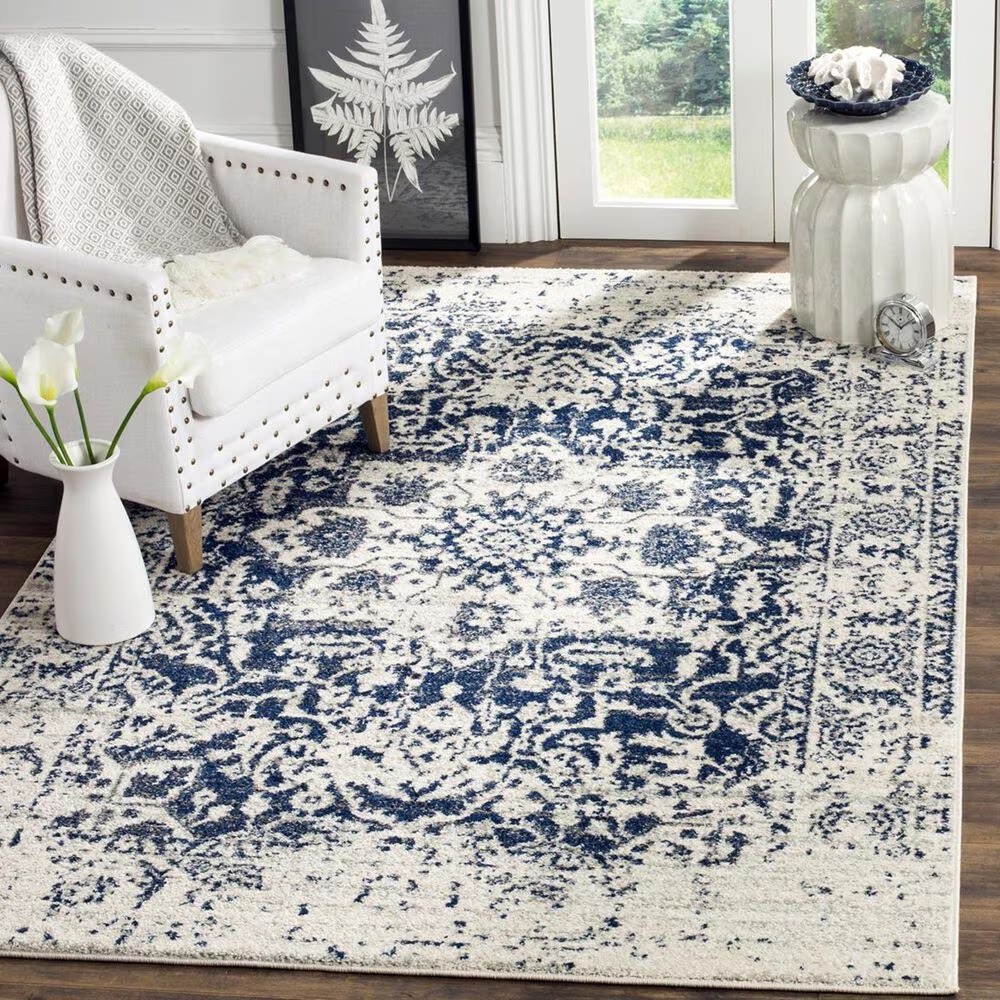 Safavieh Madison MAD603D-3 3' x 5' Cream/Navy Area Rug