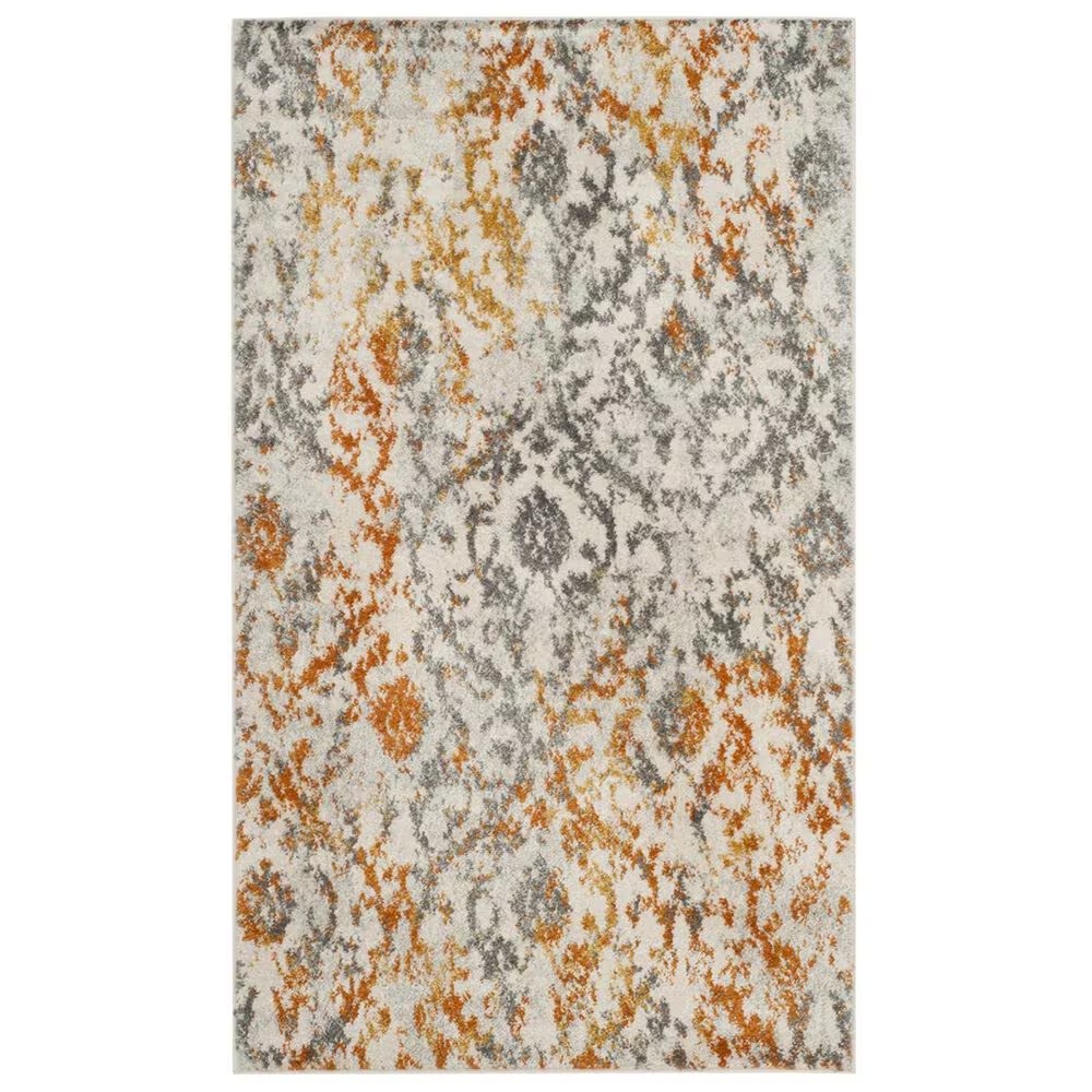 Safavieh Madison MAD608K-3 3' x 5' Cream/Orange Area Rug