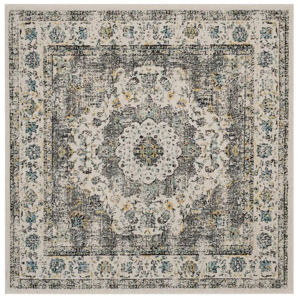 Safavieh Evoke EVK220B-5SQ 5'1" Square Grey/Gold Area Rug