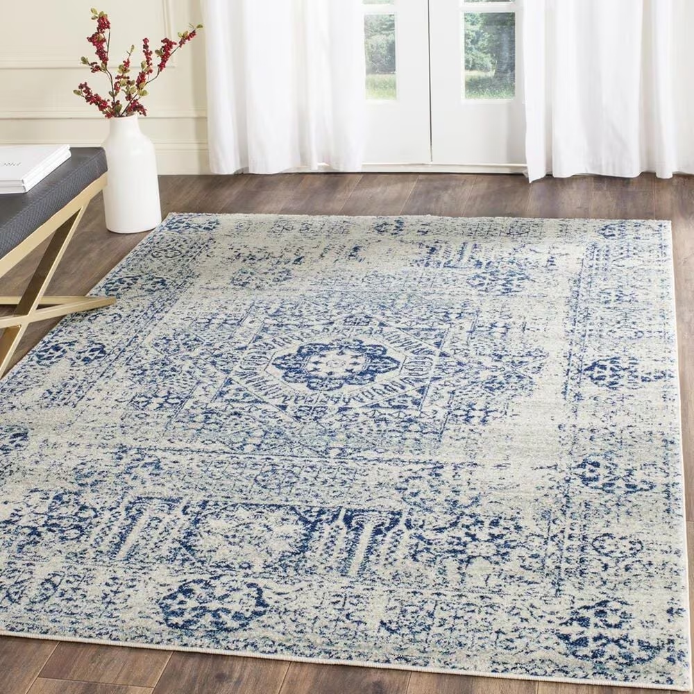 Safavieh Evoke EVK260C-3 3' x 5' Ivory/Blue Area Rug
