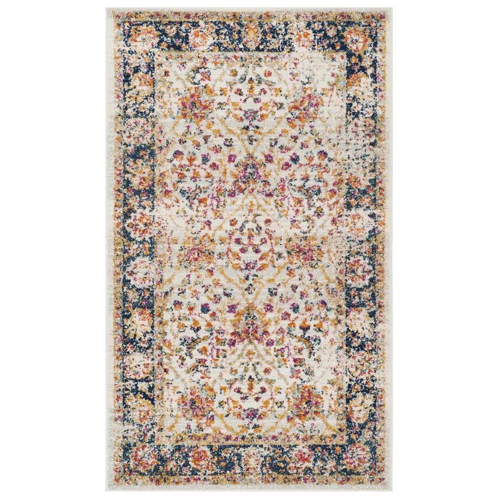 Safavieh Madison MAD609D-3 3' x 5' Cream/Navy Area Rug