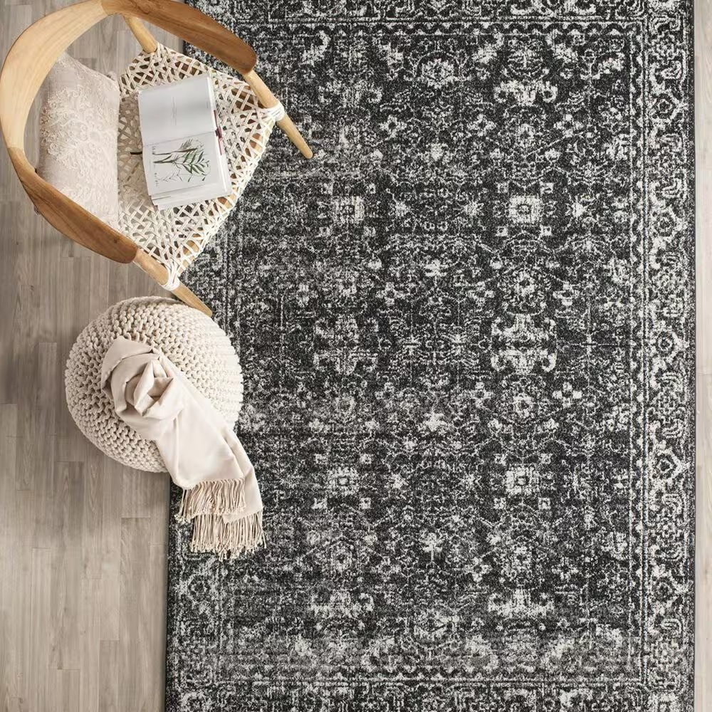 Safavieh Evoke EVK270K-4 4' x 6' Charcoal/Ivory Area Rug