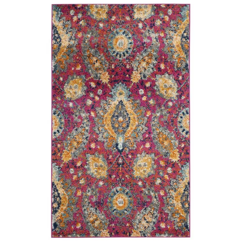 Safavieh Madison MAD600A-4 4' x 6' Fuchsia/Gold Area Rug