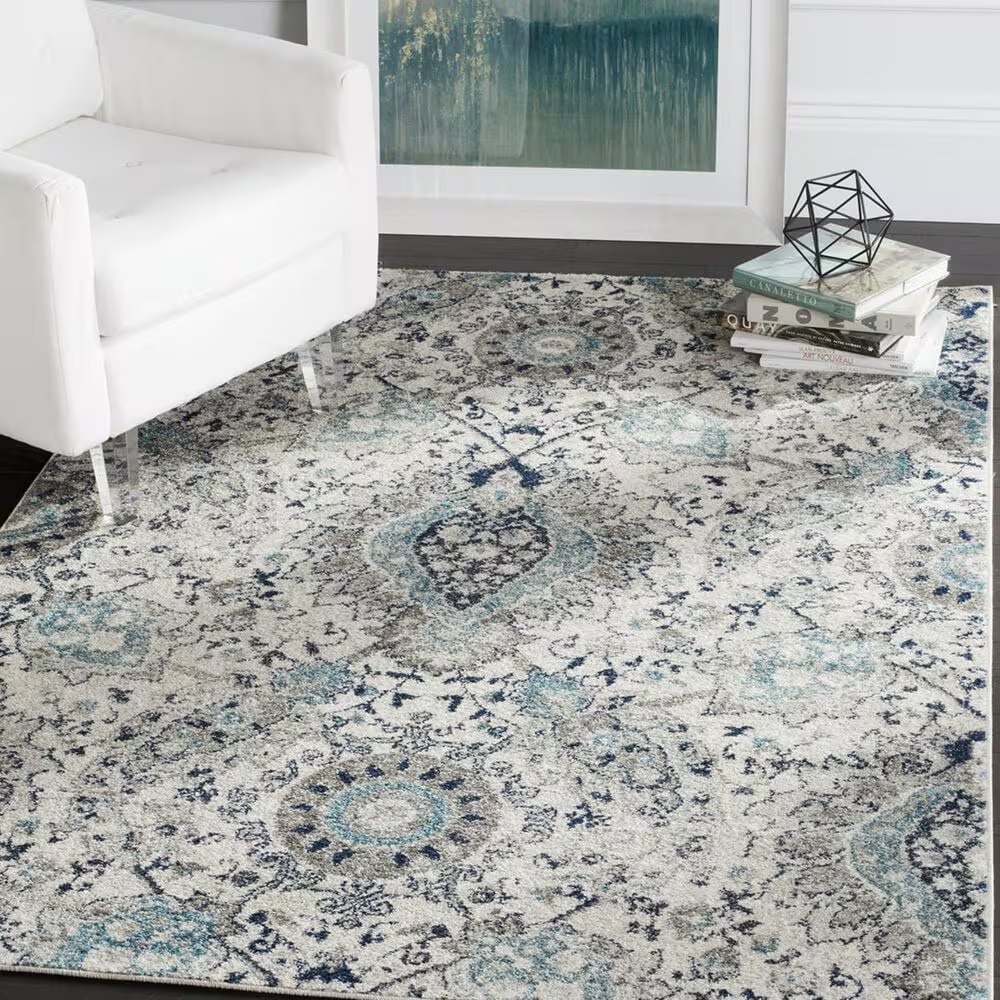 Safavieh Madison MAD600C-4 4' x 6' Cream/Light Grey Area Rug
