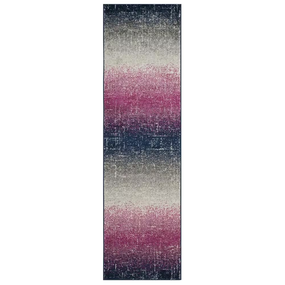 Safavieh Madison MAD601M-28 2'3" x 8' Fuchsia/Navy Runner