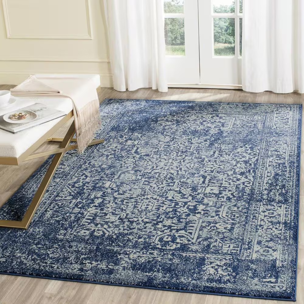 Safavieh Evoke EVK256A-5 5'1" x 7'6" Navy/Ivory Area Rug