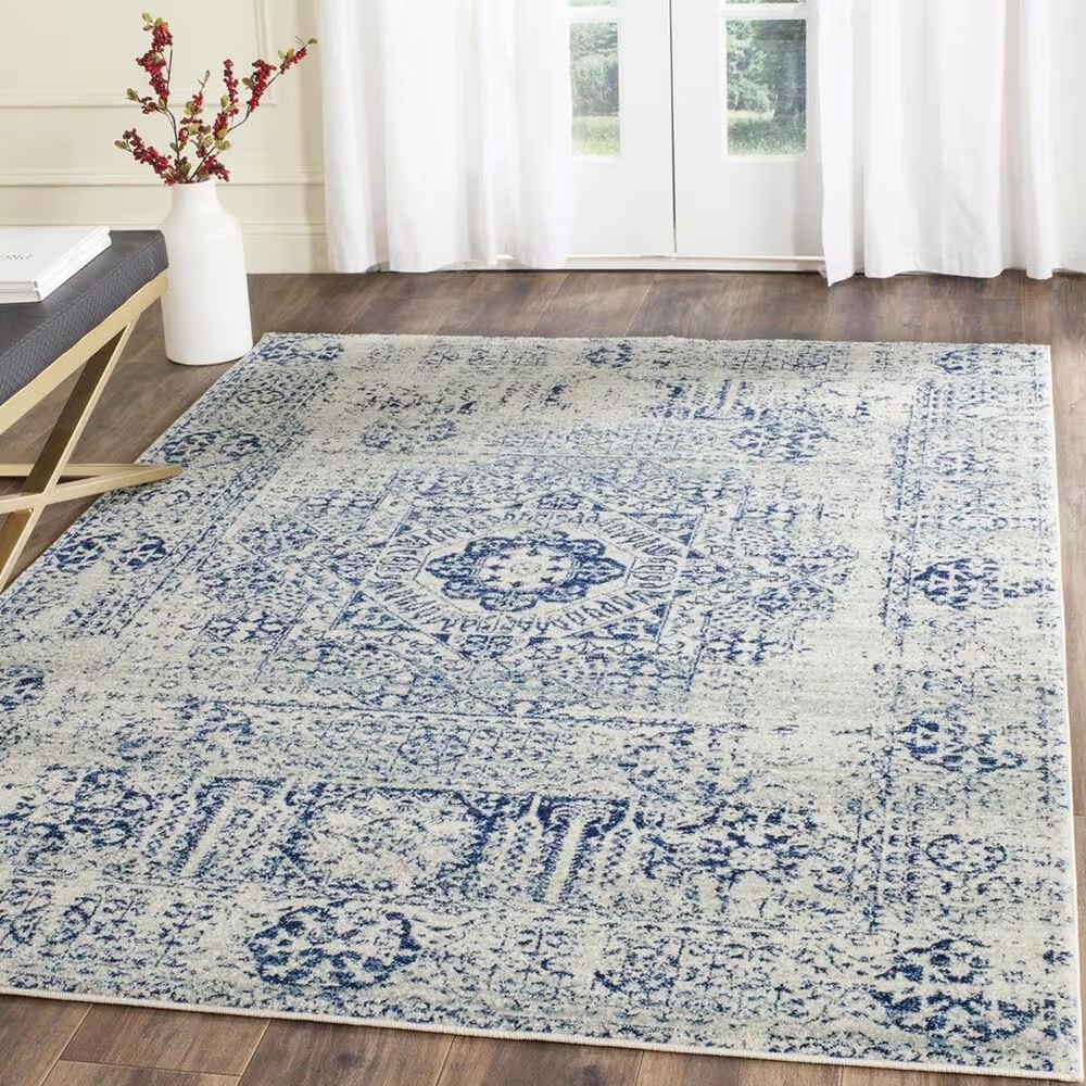 Safavieh Evoke EVK260C-5 5'1" x 7'6" Ivory/Blue Area Rug