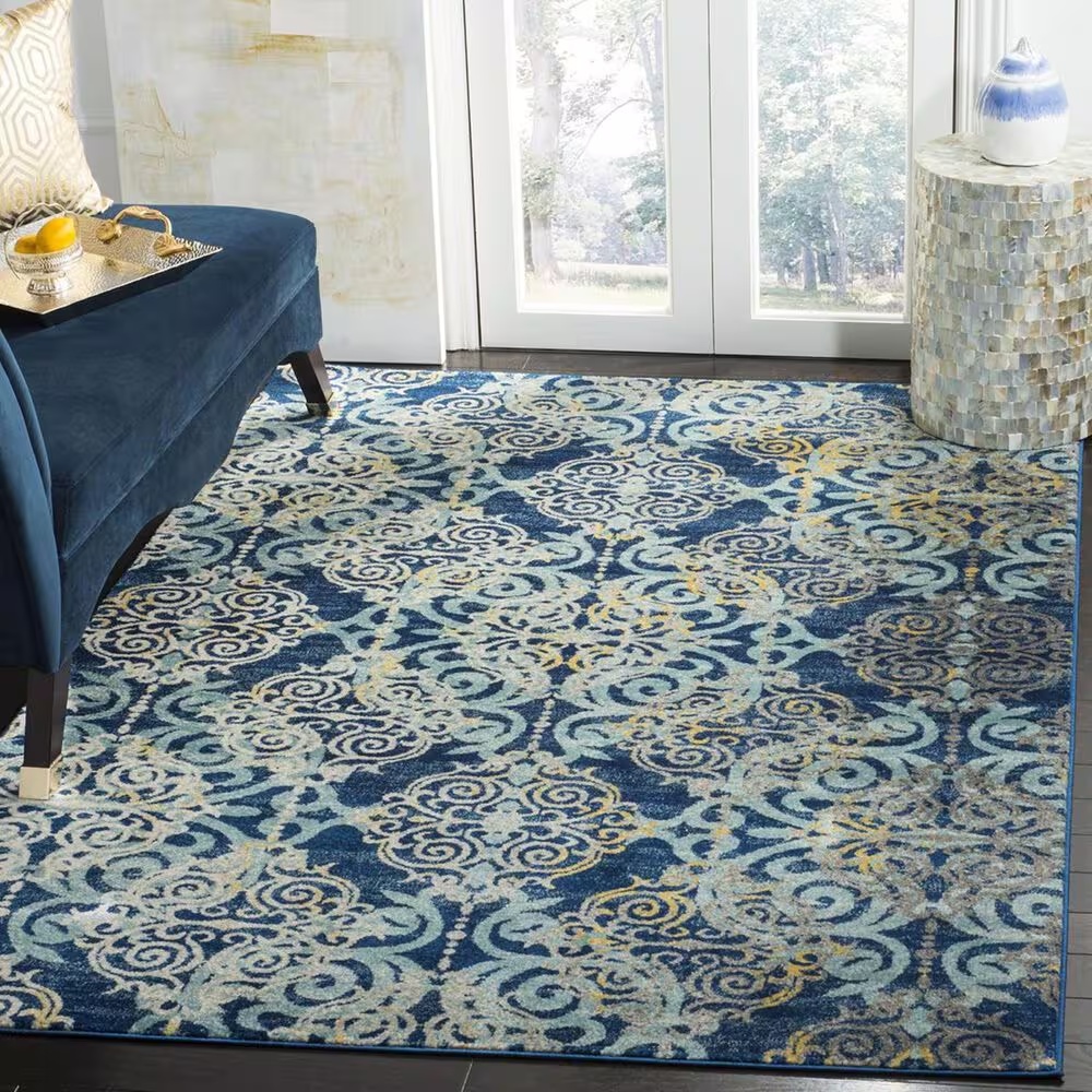 Safavieh Evoke EVK230A-5 5'1" x 7'6" Royal/Light Blue Area Rug
