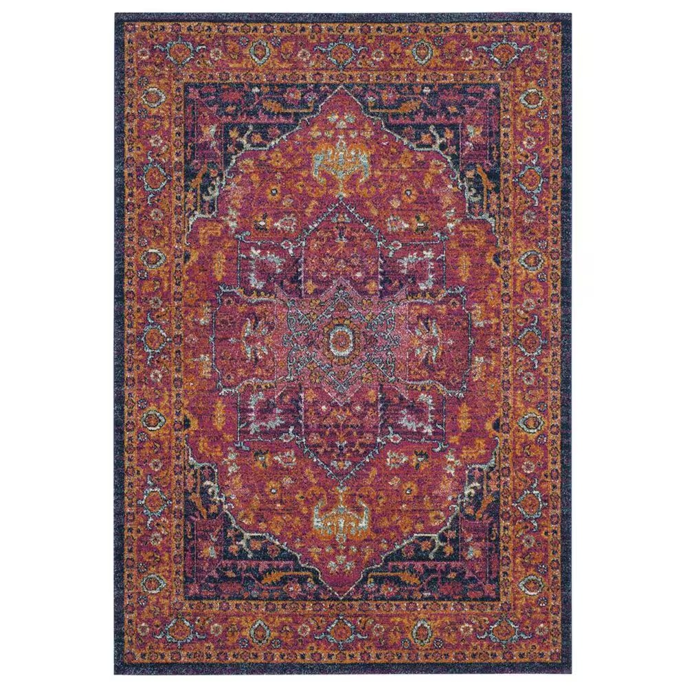 Safavieh Evoke EVK275S-5 5'1" x 7'6" Fuchsia/Orange Area Rug