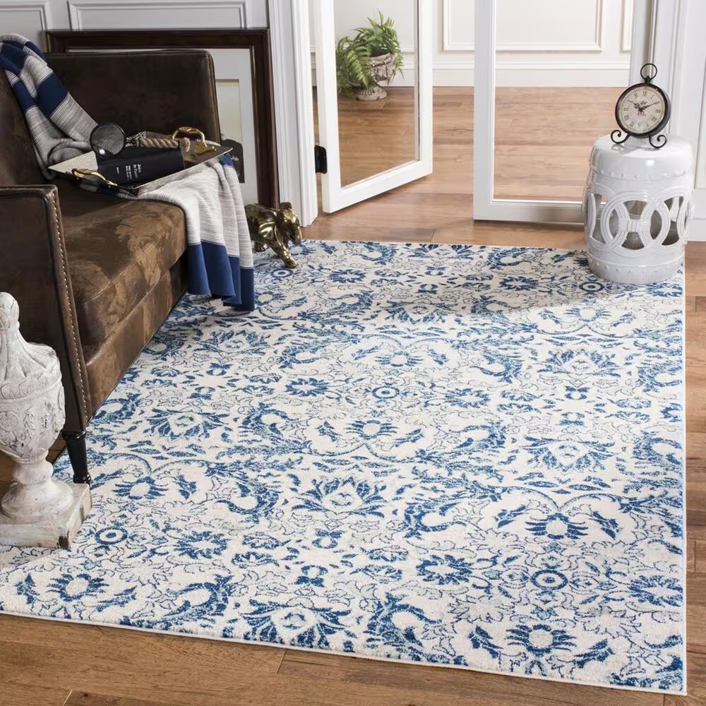 Safavieh Evoke EVK238C-5 5'1" x 7'6" Ivory/Blue Area Rug